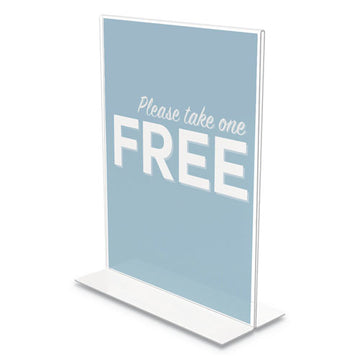 deflecto® Classic Image Stand-up Double-sided Sign Holder, 8 1-2" X 11", 12-pack freeshipping - TVN Wholesale